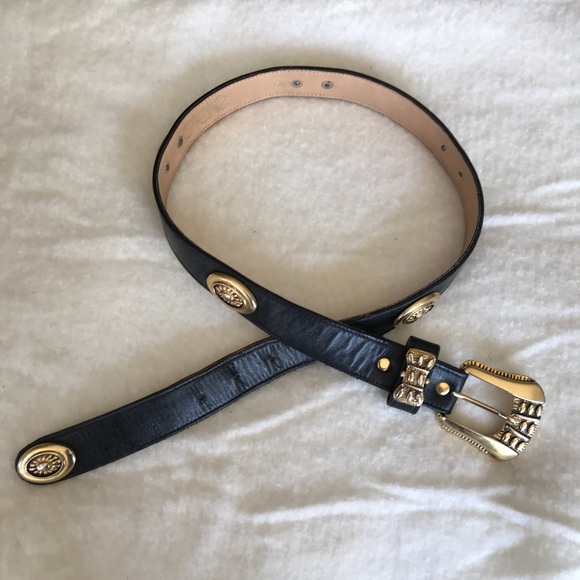 Vintage Cache Black Gold Statement Belt - Picture 11 of 12